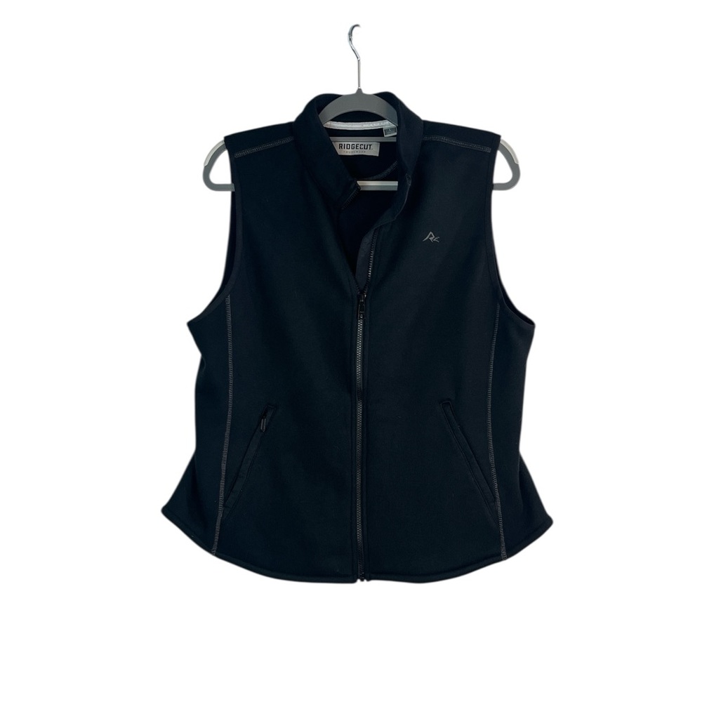 Ridgecut Men’s Fleece Vest Black Full Zip Workwear Outdoor Size L - Picture 1 of 6
